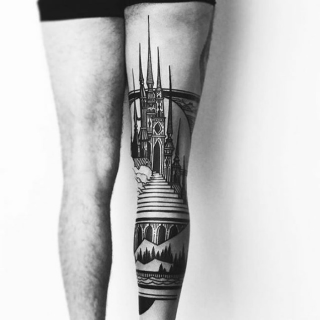 Xăm, tattoo, cơ thể, da, kiến trúc